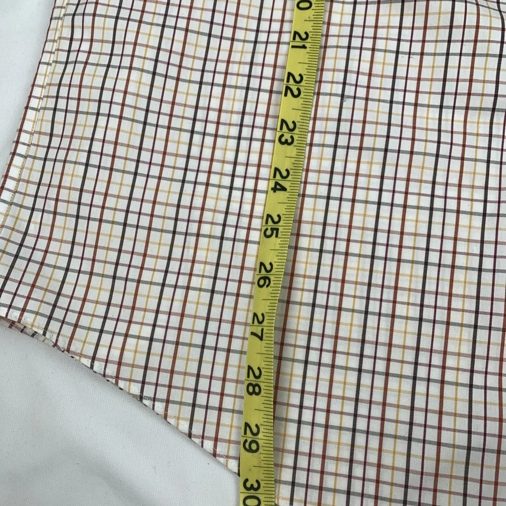 Brooks Brothers Men's Med Long Sleeve Checked Dress Shirt Cotton Non Iron‎